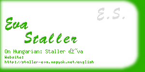 eva staller business card